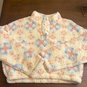 PAC SUN Cropped Sherpa Pulover